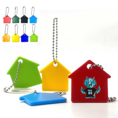 Custom House Shaped Soft Vinyl Keychain