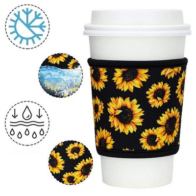 Insulated Coffee Sleeve for 12 oz Cups Reusable Neoprene Cup Holder with Non Slip Grip