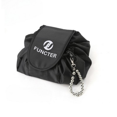 Portable Polyester Chain Bag Organizer Cosmetic Bag Hang Bag With Rope