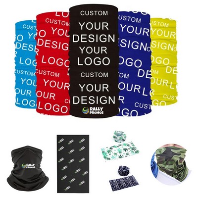 Custom Design Printed Logo Buffs Tubular Bandana Scarf Cooling Face Cover
