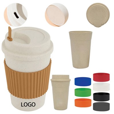 16 Oz Portable Travel Cup Coffee Mug With Lid and Sleeve