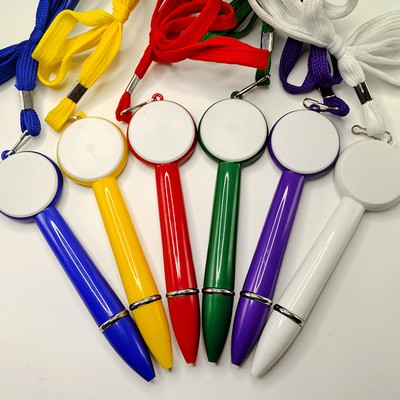 Drum - Head Ballpoint Pen with Lanyard