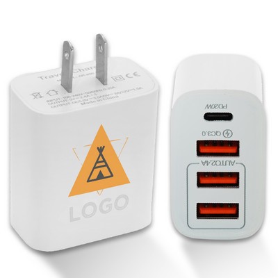 4 Port USB Wall Charger Block