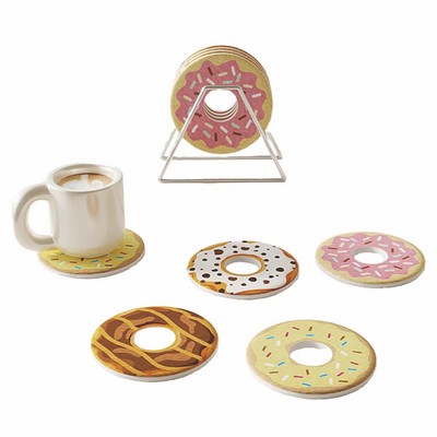Doughnut Circular Diatomaceous Earth Coaster
