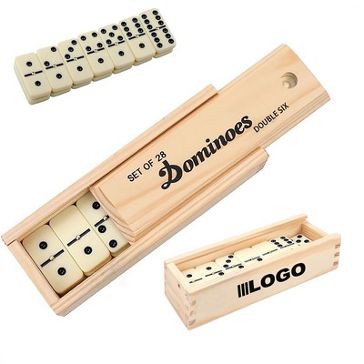Dominos in Wooden Box