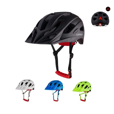 Adjustable Bike Helmet with Integrated Tail Lights