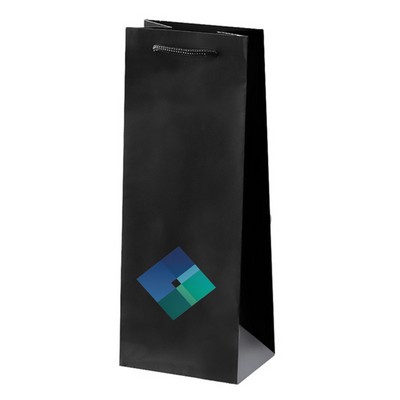 5 x 3-1/2 x 13 Custom Printed Black Matte Premium Euro Bag ( 170 gsm ) 100/Ctn