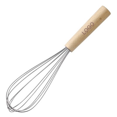 Wooden Handle Stainless Steel Whisk
