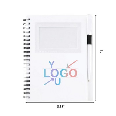 5.5 Inches x 7 Inches Star Spiral Notebook with Pen