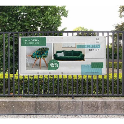 Custom Vinyl Mesh Banner Top Pole Pocket (1' x 1ft/SQFT)