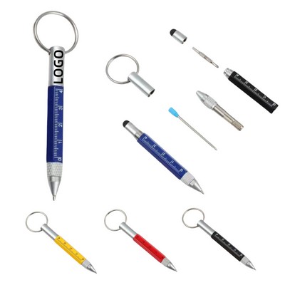 Multi-function Ballpoint Pen with Keychain