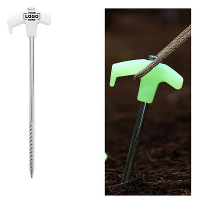 Glow in The Dark Ground Anchor Peg Screw in Camping Stakes