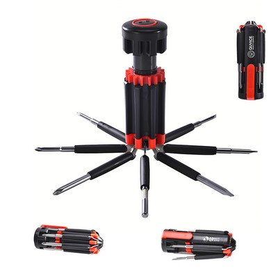 8-In-1 Multifunctional Screwdriver With LED Lights