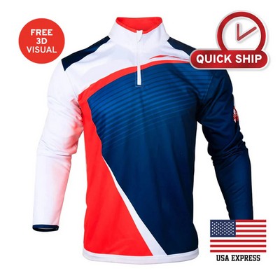 150GSM Mesh Jersey 1/4 Zipper Jacket (Full Dye Sublimation)