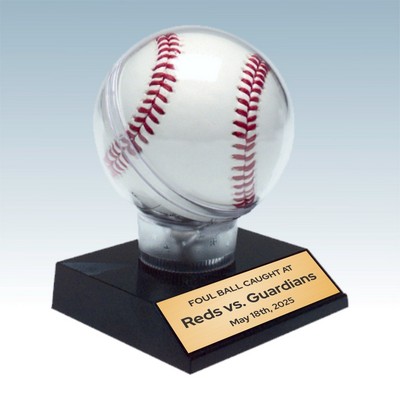 All Star Baseball Holder on Black Plastic Base