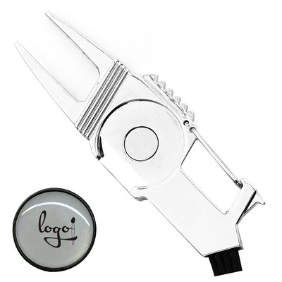 Multifunctional Golf Brush Fork With Customizable Logo