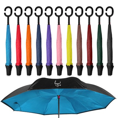 Manual Double-Layer Straight Umbrella
