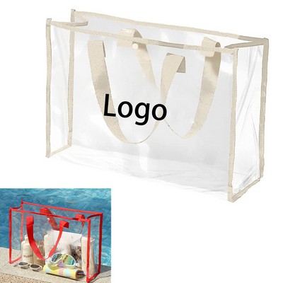 Transparent PVC Beach Tote Bag