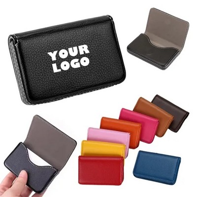 Magnetic PU Leather Business Card Case