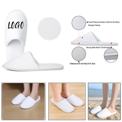 Cozy Coral Fleece Slippers With Non-Skid Sole