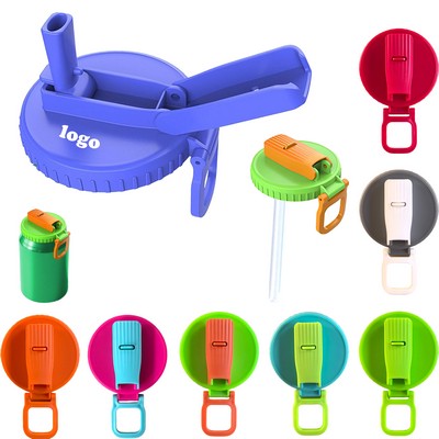 Soda Can Lids with Straws