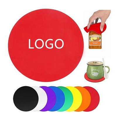 5'' Full Color Custom Round Silicone Jar Opener Coasters