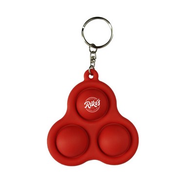 Silicone Three-Finger Bubble Keychain