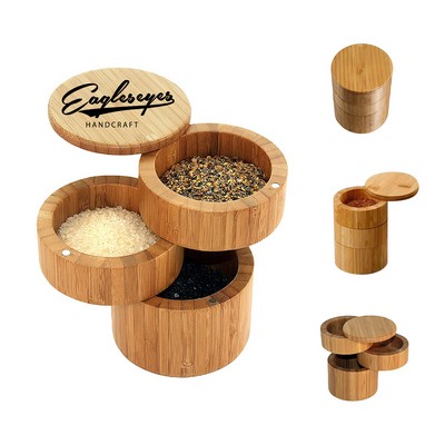 Bamboo Rotating Seasoning Box