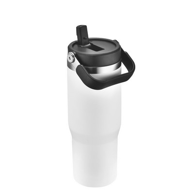 Endura 30 oz White Stainless Steel Bottle