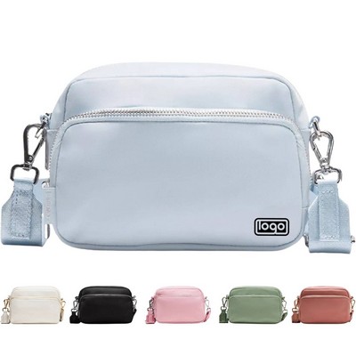 Lightweight Multi-layer Waterproof Nylon Crossbody Fanny Bag