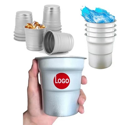 Recyclable Aluminum Party Cup with Easy-Drink Lip(Ocean)