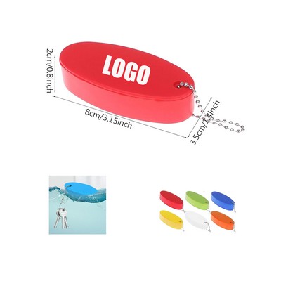 Oval Foam Floating Keychain