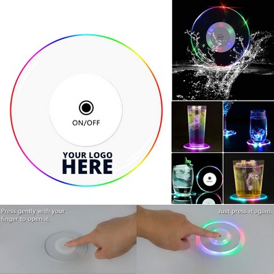 LED Light Up Party Drinks Acrylic Coasters