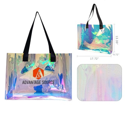 Holographic PVC Transparent Shopping Tote Bag