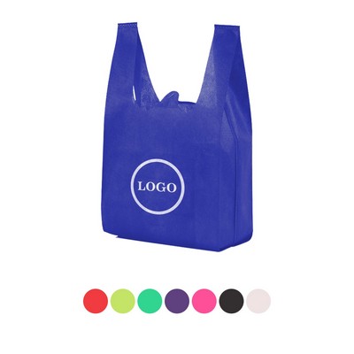 Vest-Style Non-Woven Tote Bag - Customizable & Durable Lightweight Eco Grocery Carrier