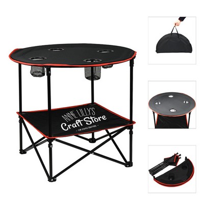 Camping Table with 4 Cup Holder