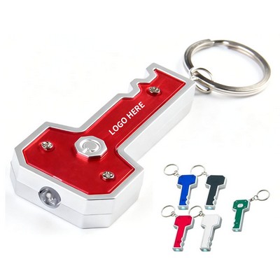 Illuminated Key-Shaped LED Keychain