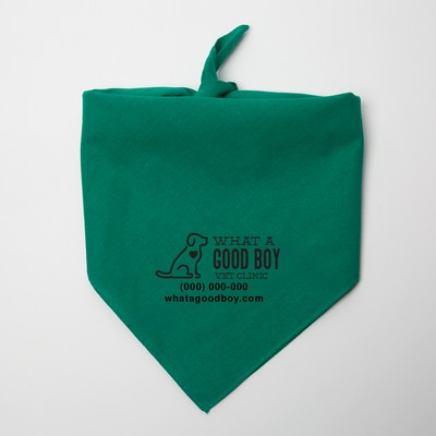 Personalized Kelly Green Square Pet Bandana