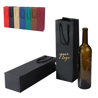 1-Bottle Wine Carrier Single Bottle Wine Tote Bag