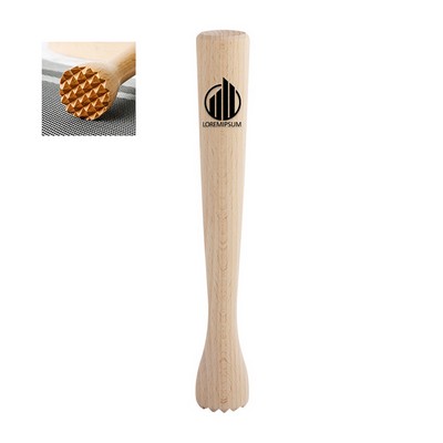 Thick Waist 8.2" Wooden Muddler for Professional Cocktails