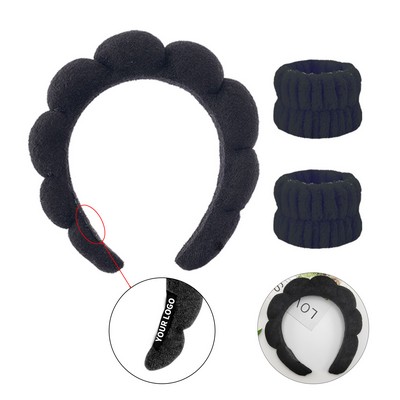 Spa Headband Wristband Set Three Piece