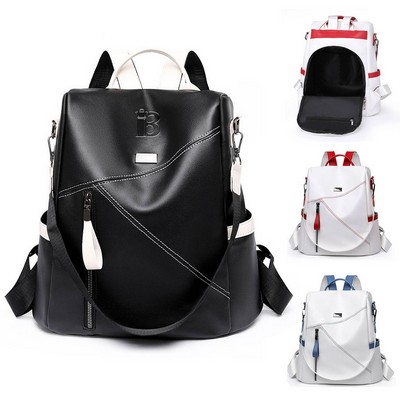 PU fashion soft leather travel backpack
