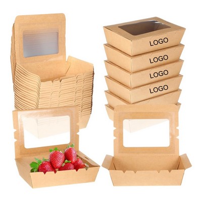 Disposable To Go Food Box Containers With Window