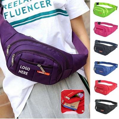 Unisex Canvas Sling Waist Bag