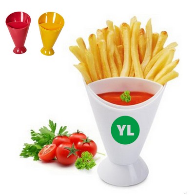 Set 2" 1 French Fry Cone Dipping Cups