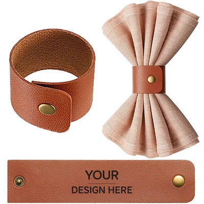 Leather Napkin Ring Holder
