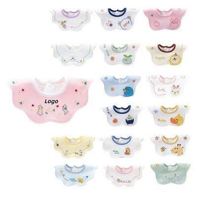 Baby Bib with Waterproof Backing and Embroidery