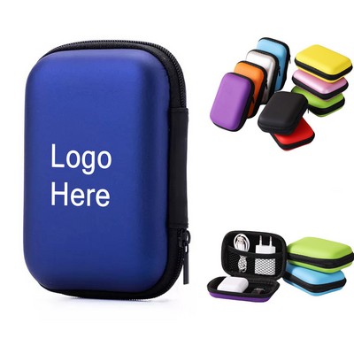EVA Rectangle Zippered Headphone Case