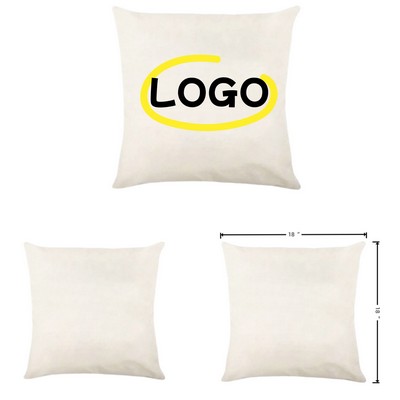 Full Color Custom Linen Throw Pillow