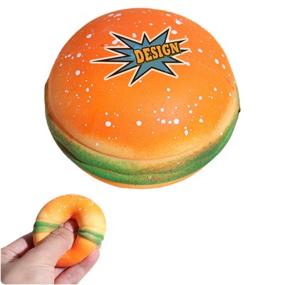 Squeezable Burger Stress Relief Toy
